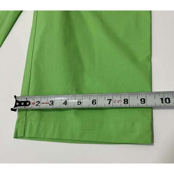 Lauren Ralph Lauren Parrotc FB Lime Green Capri Pants 8 - Picture 10 of 12